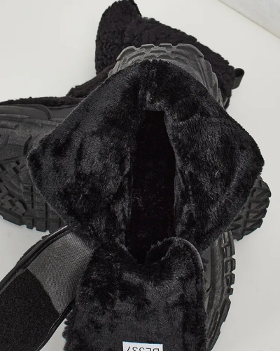 Royalfashion Damen Schneestiefel mit Schafsfell Segulla
