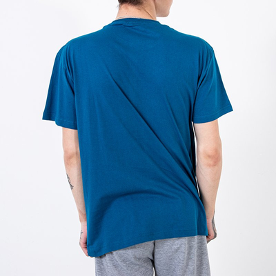 Herren Baumwoll-T-Shirt Dunkelblau mit Print - Kleidung