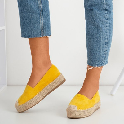 Gelbe Espadrilles auf der Roseanne-Plattform - Schuhe 1
