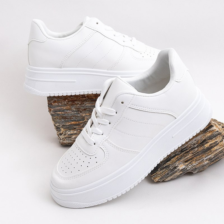 Weiße Plateau-Sneaker für Damen Silvina Schuhe weiß