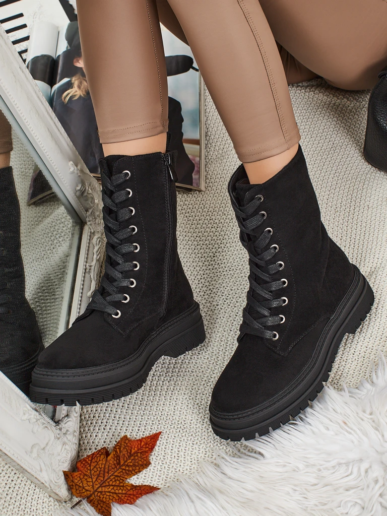 Damen Eco-Wildleder Worker Boots Molistea