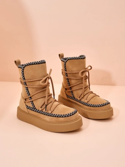Royalfashion Damen Schnürschnee boots Siozi