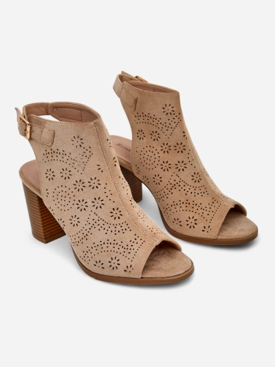 Royalfashion Damen-Cut-out-Blockabsatz-Sandalen Abetle