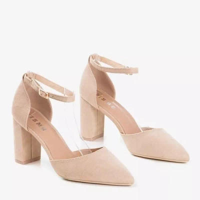 OUTLET Beige Pumps auf einem höheren Posten Edinburgh - Schuhe