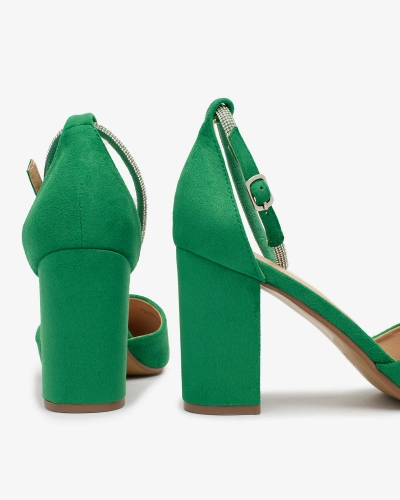 Royalfashion Grün Damen Zirkonia Pumps Britica