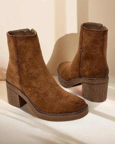 Royalfashion Eco-Wildleder Damen Stiefeletten mit Stiletto-Absatz Egrios