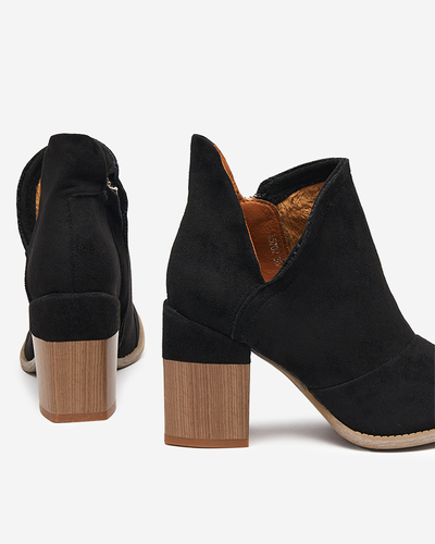 Schwarze Damenstiefeletten mit Ausschnitten Encura - Footwear