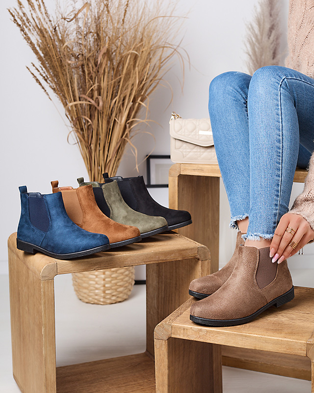 OUTLET Camel Damenstiefel a'la sztyblettes aus Öko-Wildleder Ludoppio- Footwear