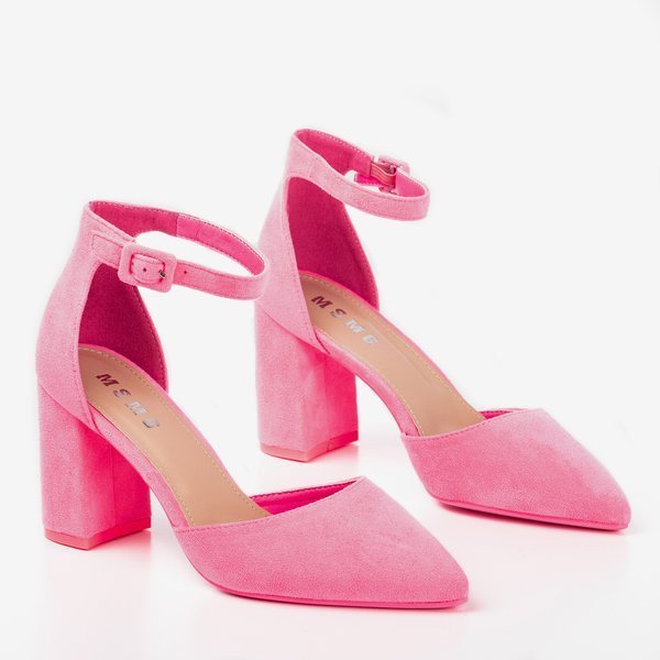 Neonrosa Damensandalen am oberen Raviola-Pfosten - Schuhe 1