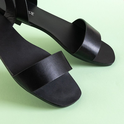 Schwarze Damensandalen mit Kette Izdylea - Schuhe