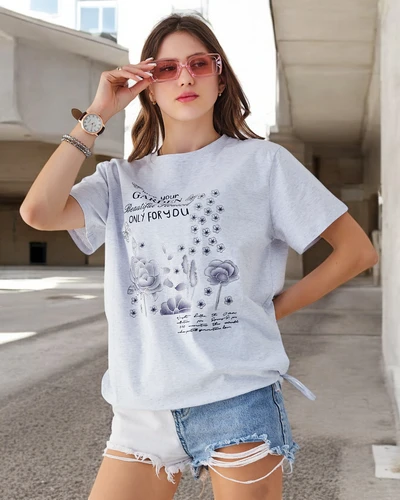 Royalfashion Жіноча бавовняна блузка з написом