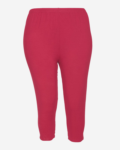 Burgunderfarbene 3/4-Leggings in Übergröße für Damen - Kleidung