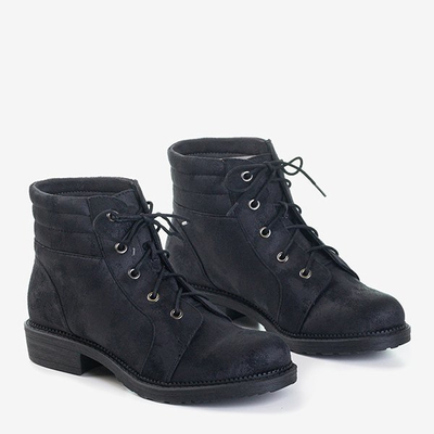 Schwarze Frauentaschen mit dekorativem Abrieb Tusyon - Schuhe