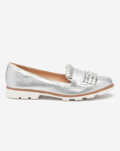OUTLET Silber lackierte Loafer mit Fanreso-Jets - Schuhe