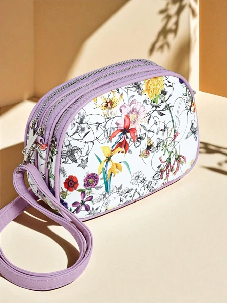 Royalfashion Kleine Damenhandtasche aus Ökoleder Floriana