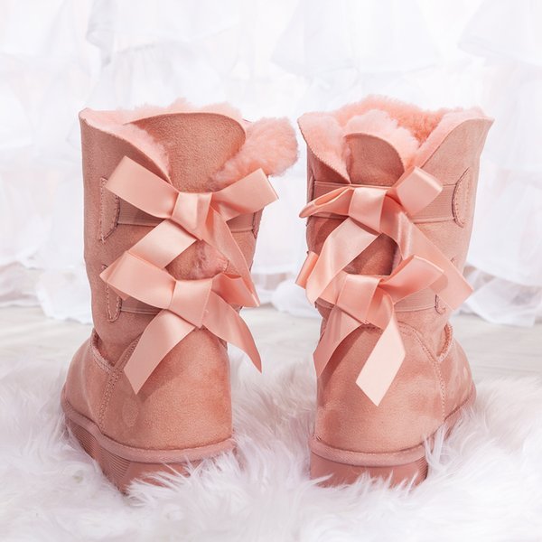 Rosa Schneeschuhe mit Schleifen Kylie - Footwear