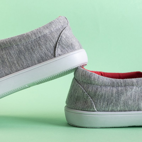 Сірі жіночі сліпони з вставками в кольорі фуксія Weridia