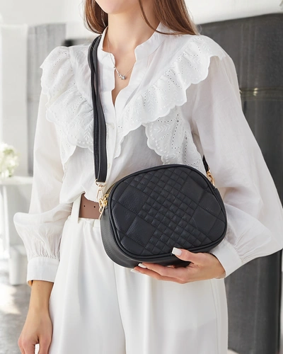 Royalfashion Kleine ovale Handtasche für Frauen aus Eco-Leder