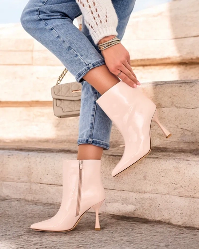 Royalfashion Loori lackierte Damenstiefel mit Stiletto-Absatz