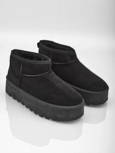 Royalfashion Damen Plateau-Schneestiefel a'la schwarz Dagodo