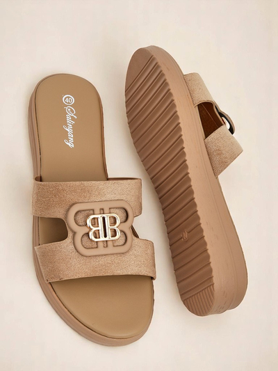 Royalfashion Damen Pantoletten mit flacher Sohle ChicStep