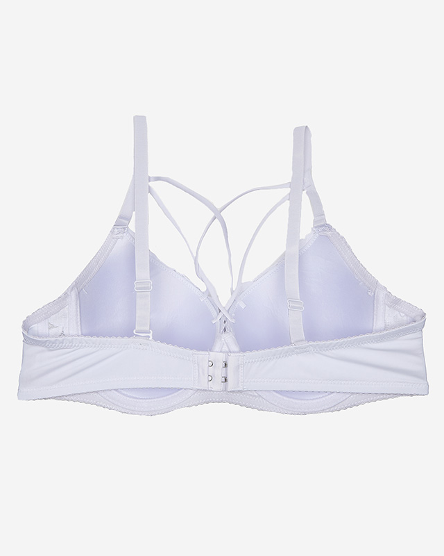 Weißer gepolsterter Damen-BH mit Trägern - Unterwäsche