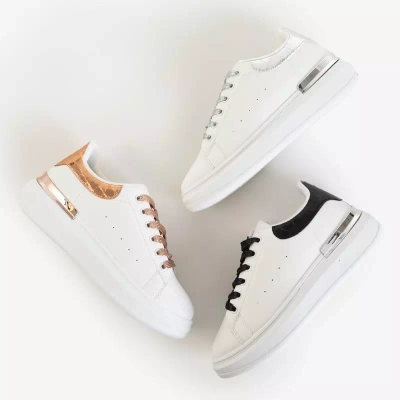 OUTLET Damen-Sportschuhe in Weiß und Silber Pamelia - Kleidung