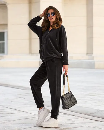 Royalfashion Damen-Set aus Baumwolle a'la velour