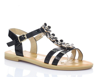 Czarne sandałki Scarlette- Obuwie