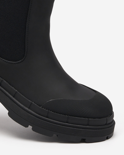 Schwarze matte hohe Damenstiefel Namrid- Footwear