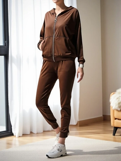 Royalfashion Damen-Set a'la Samt