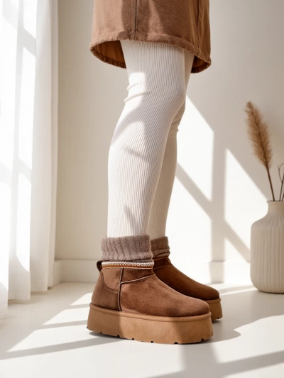 Royalfashion Damen Kurzstiefel a'la Schneestiefel Xoalla