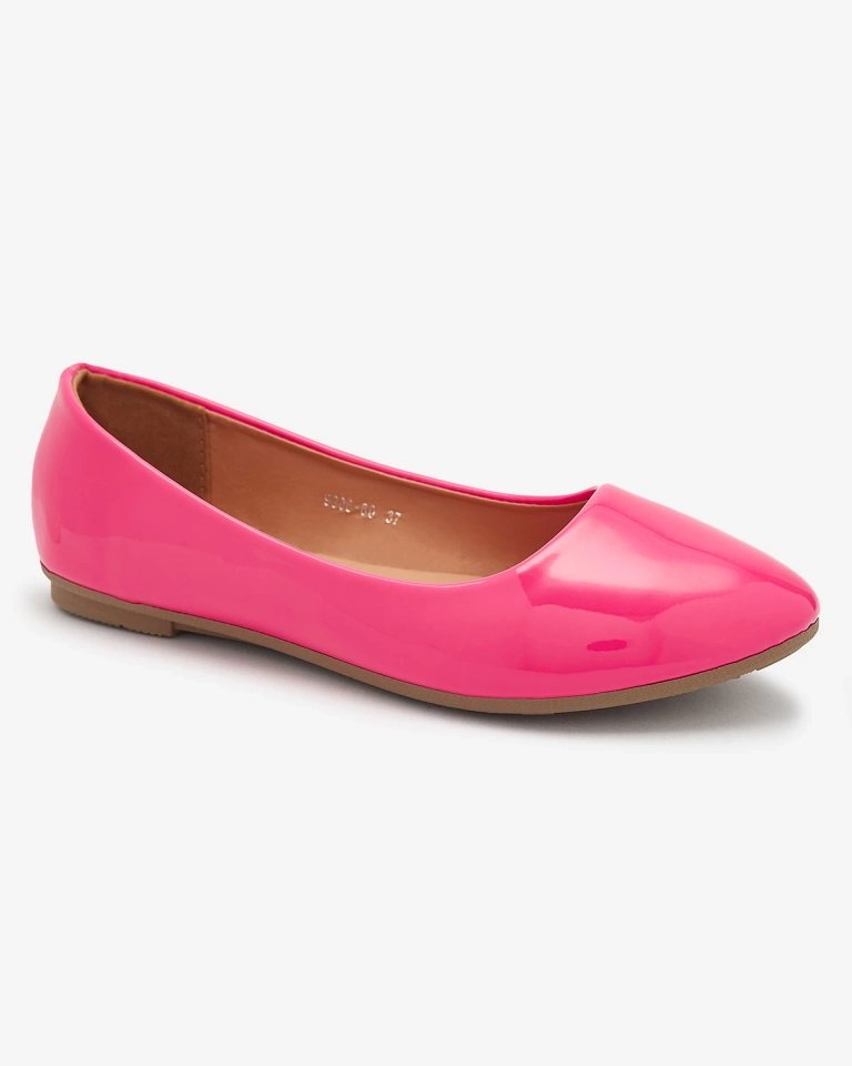 Neonrosa lackierte Damen-Ballerinas Fama - Footwear