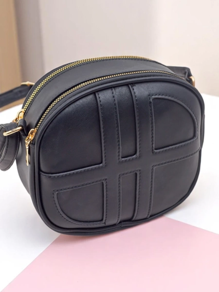 Royalfashion Kleine runde Damenhandtasche aus Öko-Leder Riva Circle