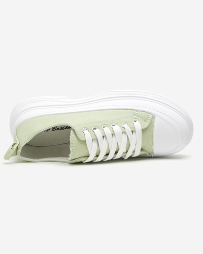 OUTLET Grüne Sportschuhe für Damen Cresoma - Schuhe