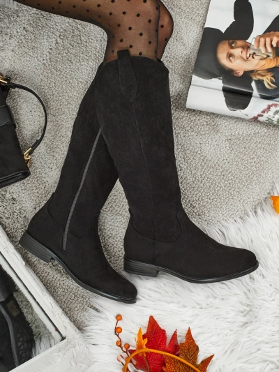 Damen Eco-Wildlederstiefel mit Blockabsatz Zamerre