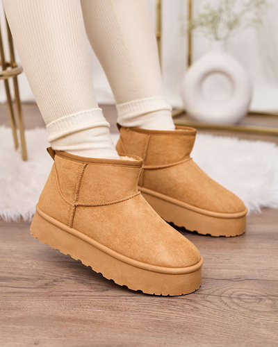 Royalfashion Braun Damen Plateau Schneestiefel Ersinella