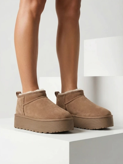 Royalfashion Damen Kurzstiefel a'la Schneestiefel Ozozi