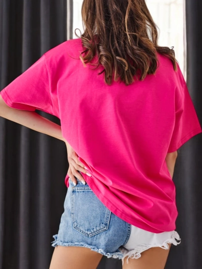 Royalfashion Baumwolle Damen T-Shirt Rose Blume
