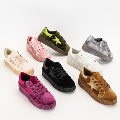 Schwarze Estreni Velours-Sneaker für Damen - Schuhe
