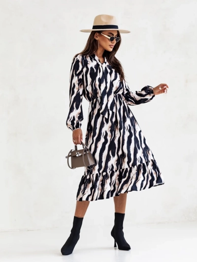 Royalfashion Damen Midi-Kleid mit Druck