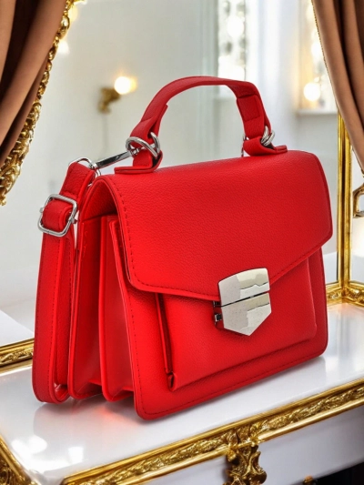 Royalfashion Damen Umschlag-Handtasche mit Henkel Amalthea Avorio