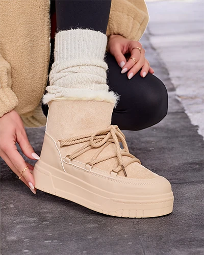 Жіночі зимові чоботи на шнурках Royalfashion Moniuc