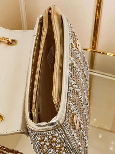 Goldene Handtasche Elegancia Fiori