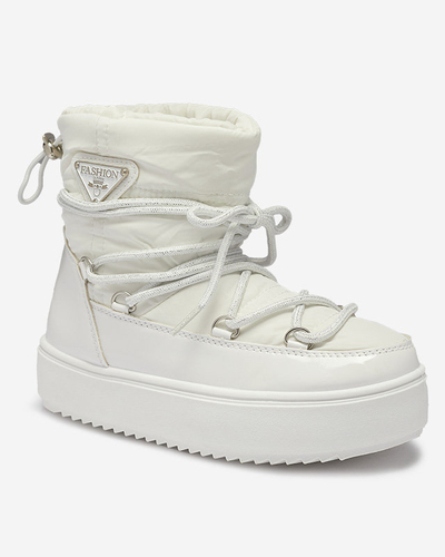 Weiße Kinder-Schlupf-Schneestiefel Asifa - Schuhe