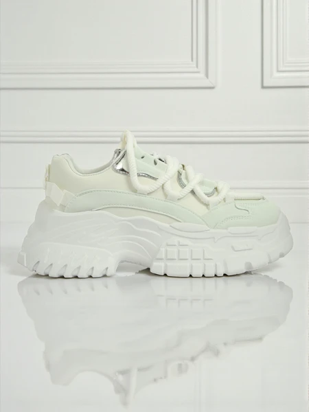 Damen-Sneakers Artemisia Bianca auf Plateausohle aus ökologischem Leder, 6,5 cm