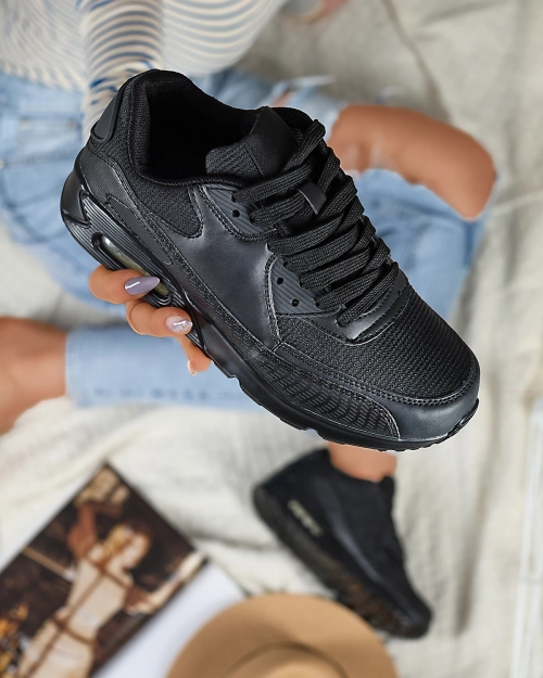 Жіночі спортивні кросівки на шнурівці чорного кольору Toremi - Взуття