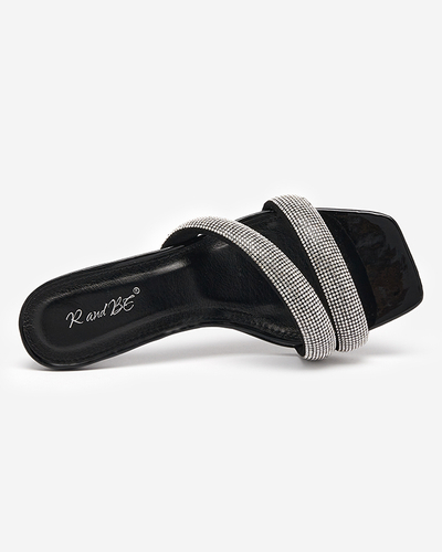 Schwarze Damensandalen mit niedrigem Absatz Teroo - Footwear