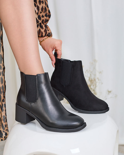 Royalfashion Schwarzer Damenstiefel auf einem Pfosten Nanhelyna