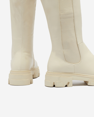 Cremefarbener Damenstiefel Vebissa- Footwear